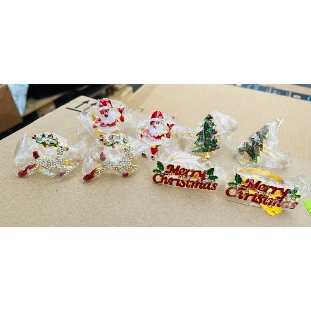 Chrismas Napkin Rings Set of 8